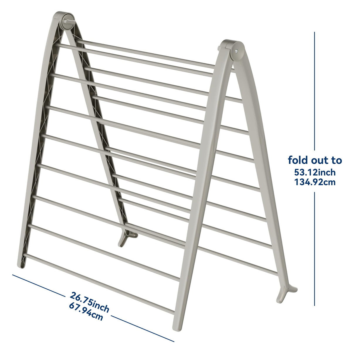 Whitmor Spacemaker rack used as a teepee over a sink for convenient air drying.