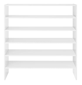 Whitmor stackable organizer in white helps organize shoes and accessories efficiently.
