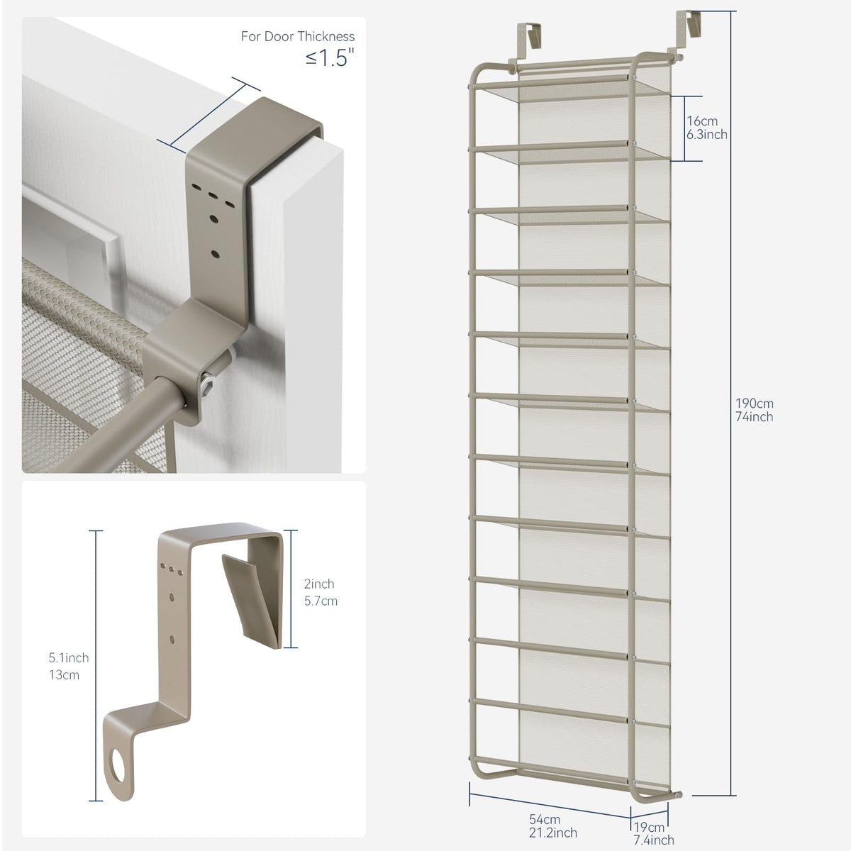 Whitmor twelve-tier design keeps shoes organized and accessible at a glance