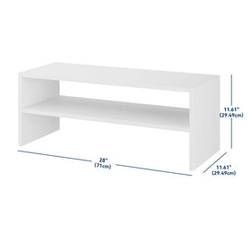 Whitmor wood-combination shoe rack assembly demonstrating sturdy construction and easy setup