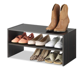 Whitmor shoe rack espresso storage for shoes and small accessories