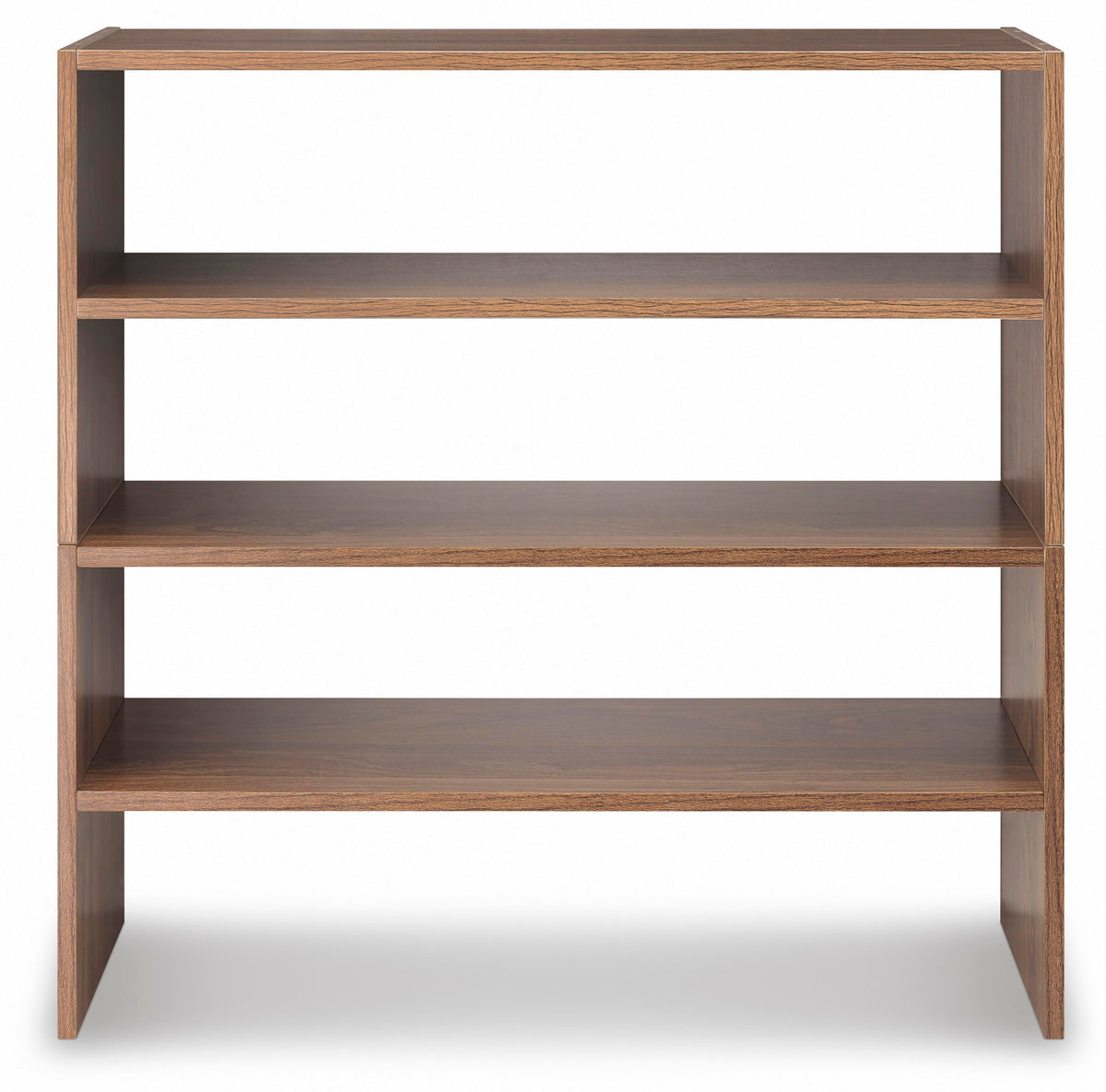 Whitmor walnut dorm-ready rack demonstrates versatile use in small spaces