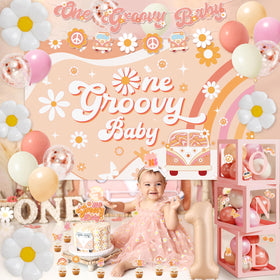 WHYMEO Groovy Crown and cake topper add cute finishing touches