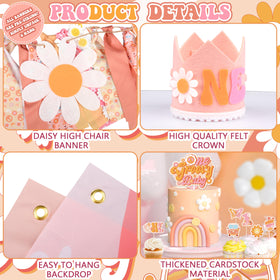 WHYMEO Groovy Daisy garland creates a whimsical hippie look