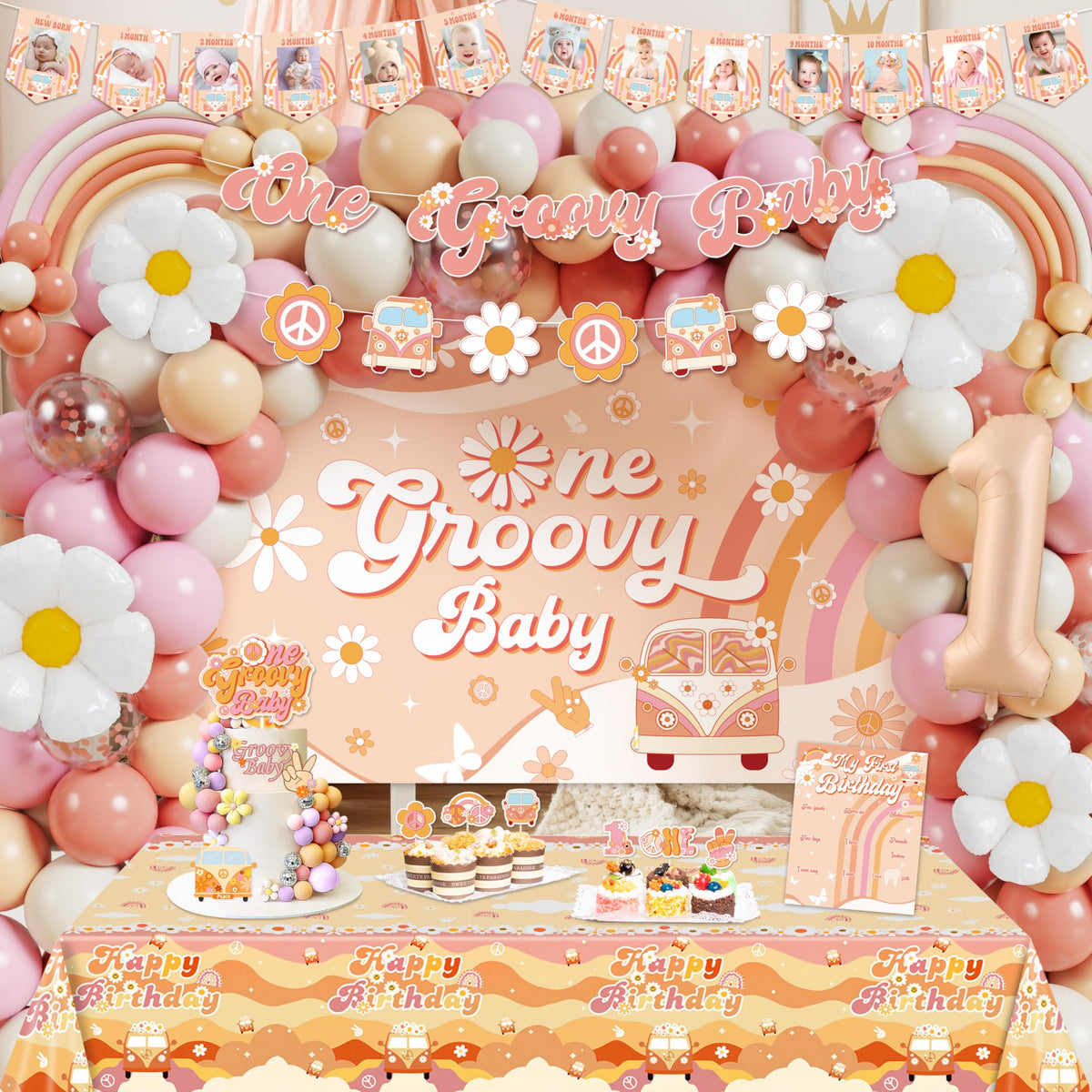 WHYMEO Groovy Monthly photo banner helps capture precious moments