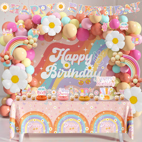WHYMEO Groovy vinyl backdrop for retro party photography and mood setting
