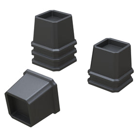 Whynonap black finish bed risers blend with room decor