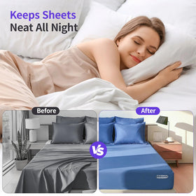 WIBWIDOCS bed sheet holders installed on corners enable quick sheet changes and no lifting