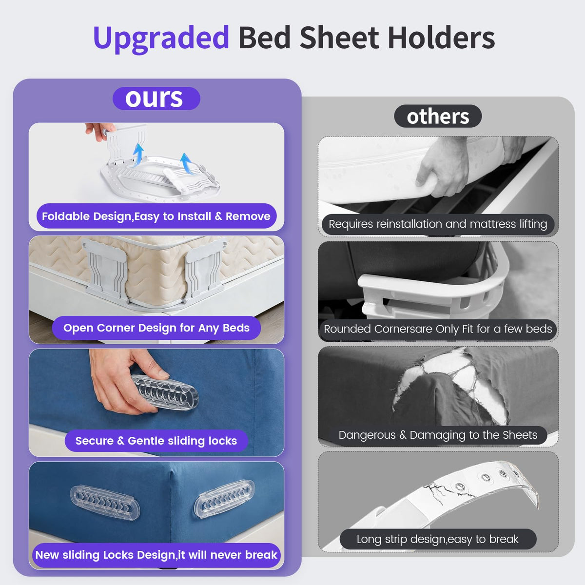 WIBWIDOCS universal fit accommodates most mattress sizes with fabric-friendly design