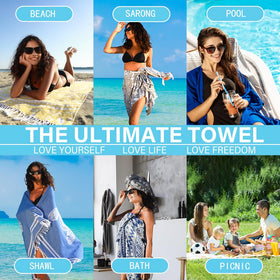 Widdonen easy-care durable beach towel for machine washing