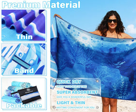 Widdonen sand-free large towel keeps you clean by the sea.