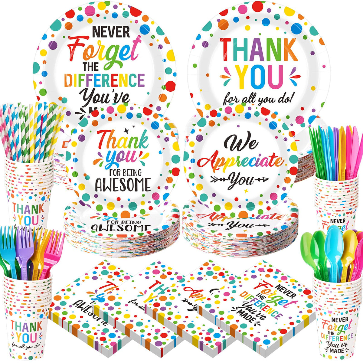 Widecook 7-inch plates for teacher appreciation party, easy cleanup after classroom celebrations