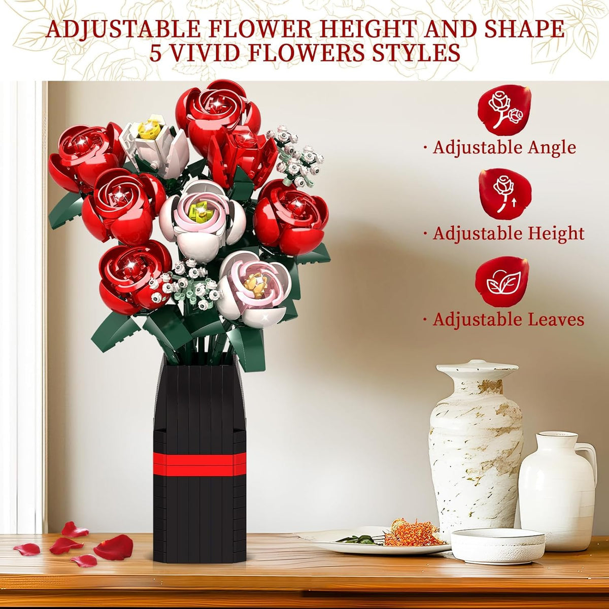 WIDELAND artificial roses for year-round decor that never fades