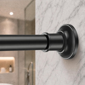 Widyana tension rod provides sturdy support for heavy curtains