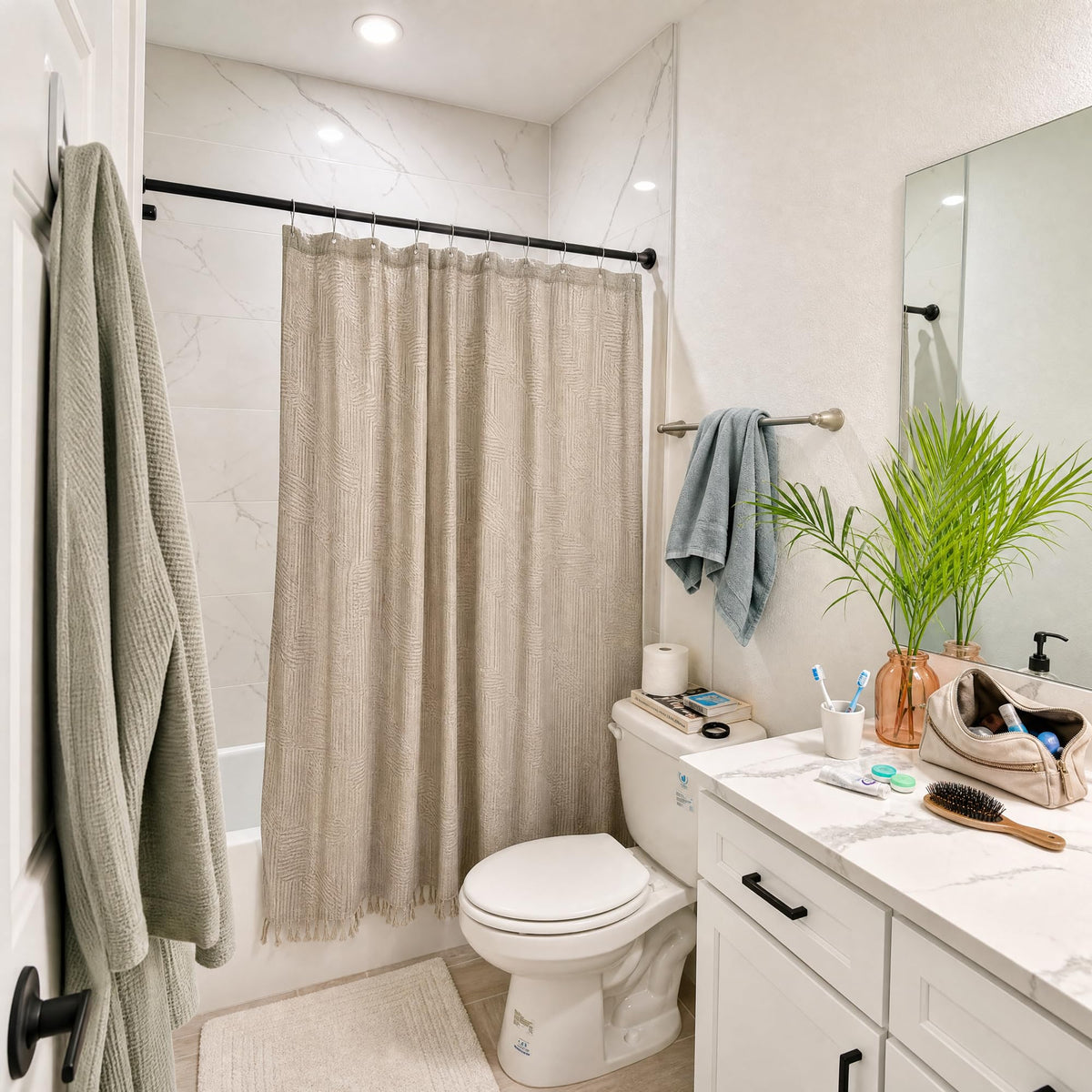 Widyana curtain rod suitable for patio and bathroom openings