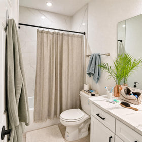 Widyana curtain rod suitable for patio and bathroom openings