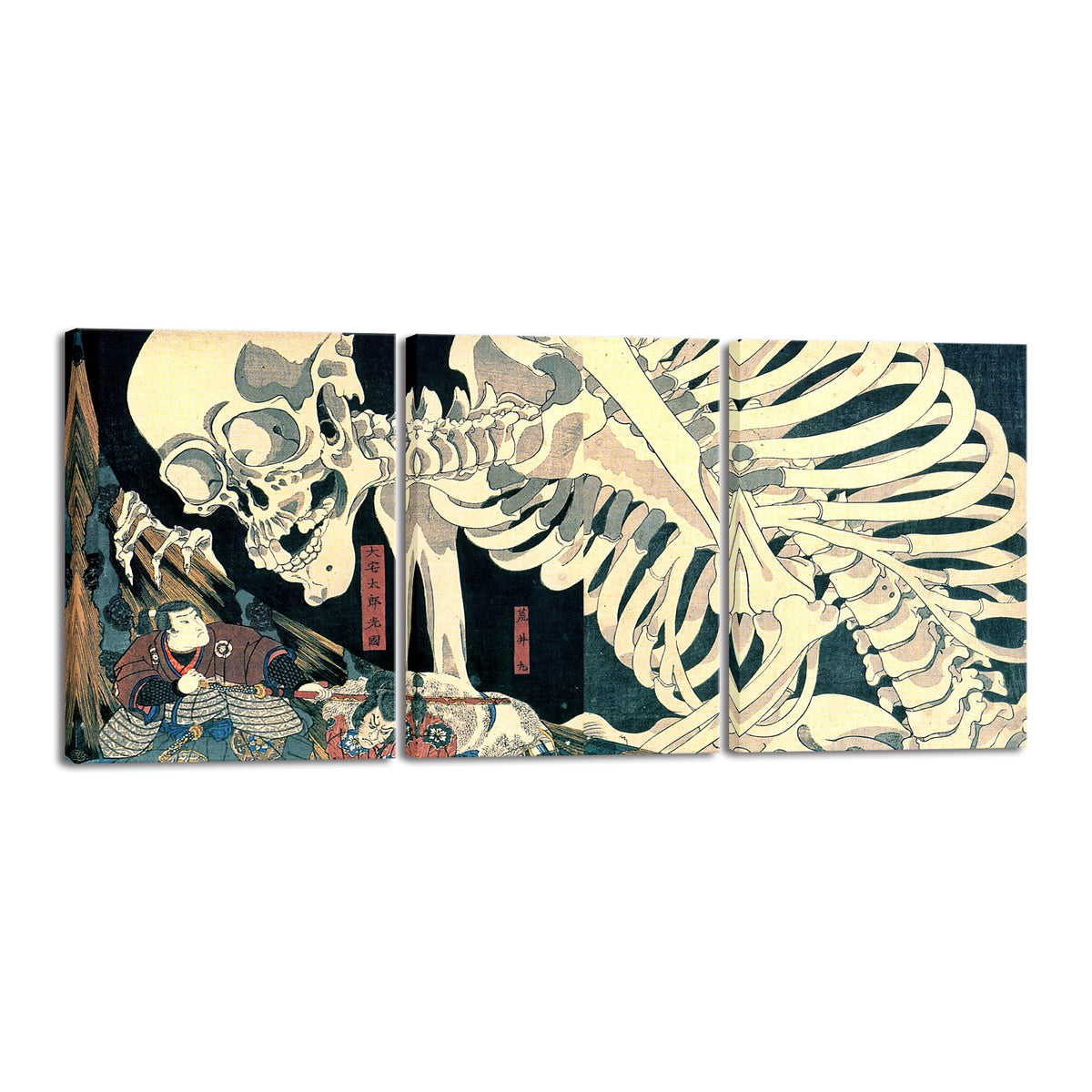 Wieco Art Witch and Skeleton Ukiyo-E left panel for a dramatic living room focal point