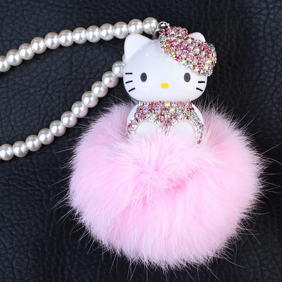 WIEEZN plush ball car decor complements interiors and lifts mood on daily drives.