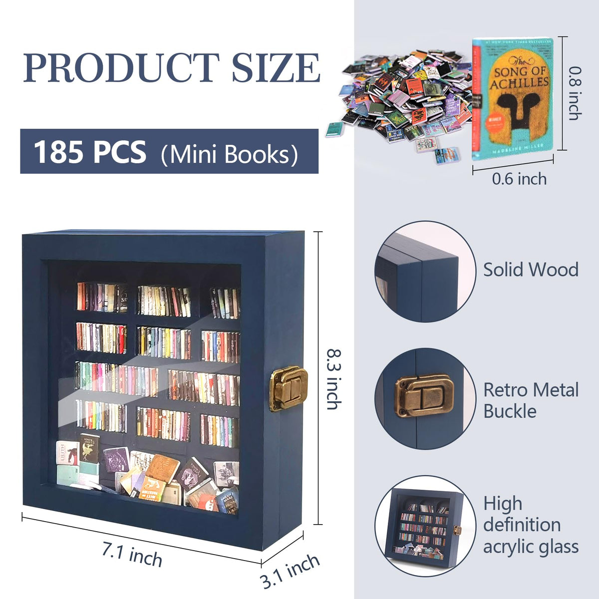 WifePro miniature books with unique spine designs enliven shelves and spark conversation.