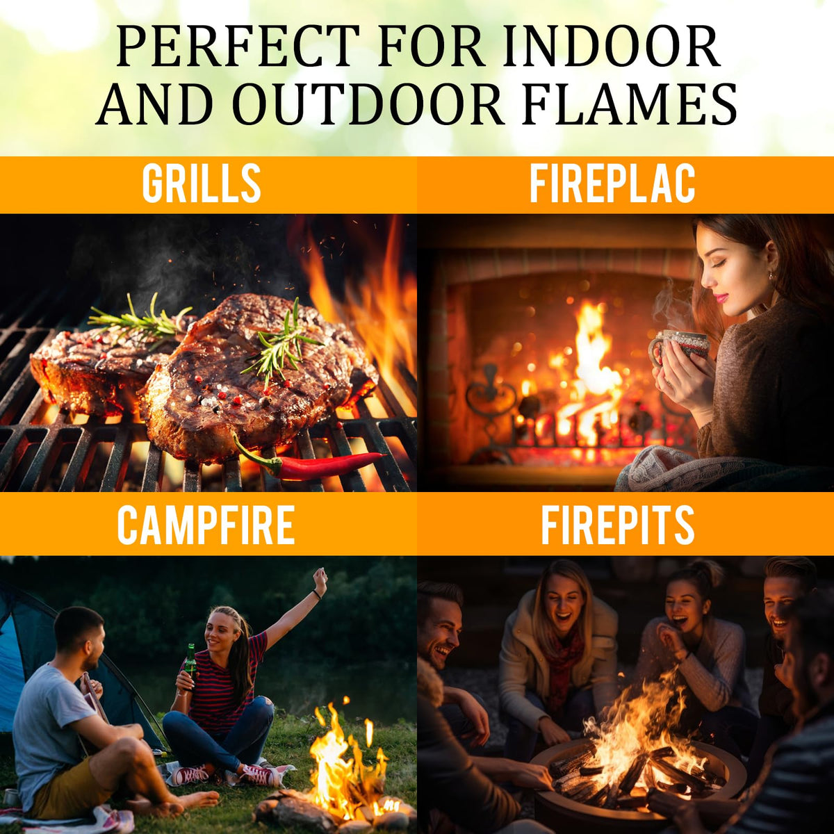 WIFER mini firewood in outdoor camping setup for tabletop fire pits and grills.