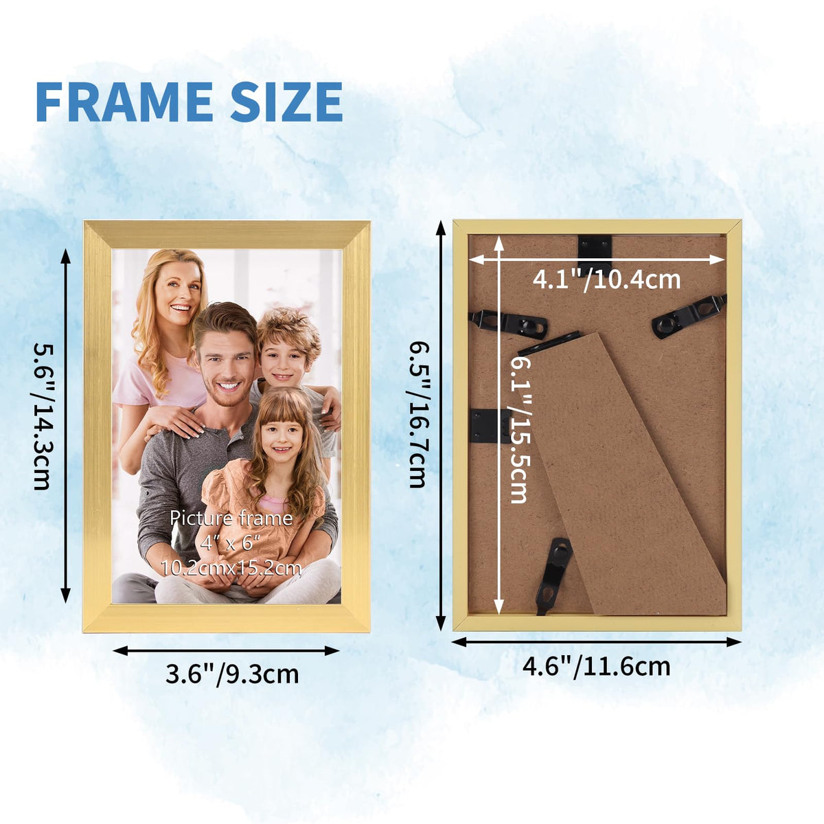 WIFTREY 4x6 gold frame wall-hanging setup for chic gallery walls