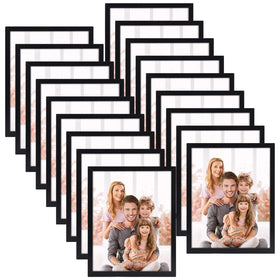 WIFTREY black 8x10 frame set for wall display with plexiglass protection.