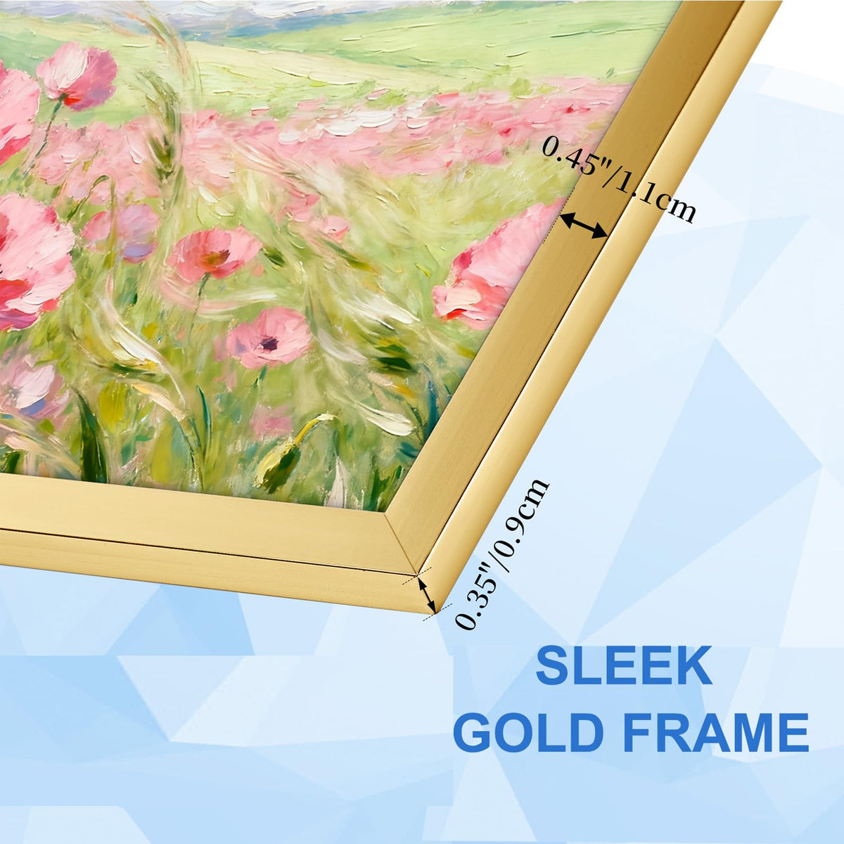 WIFTREY table-top 8x8 gold frame for mantel or shelf.
