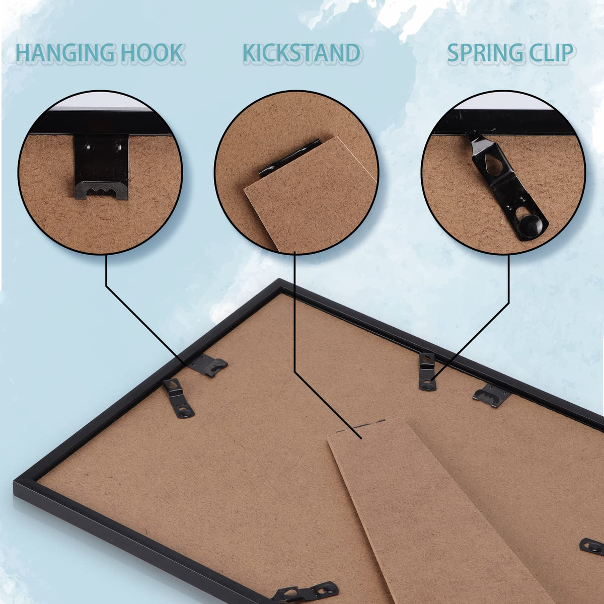 WIFTREY wall or desk display set keeps memories organized and accessible.