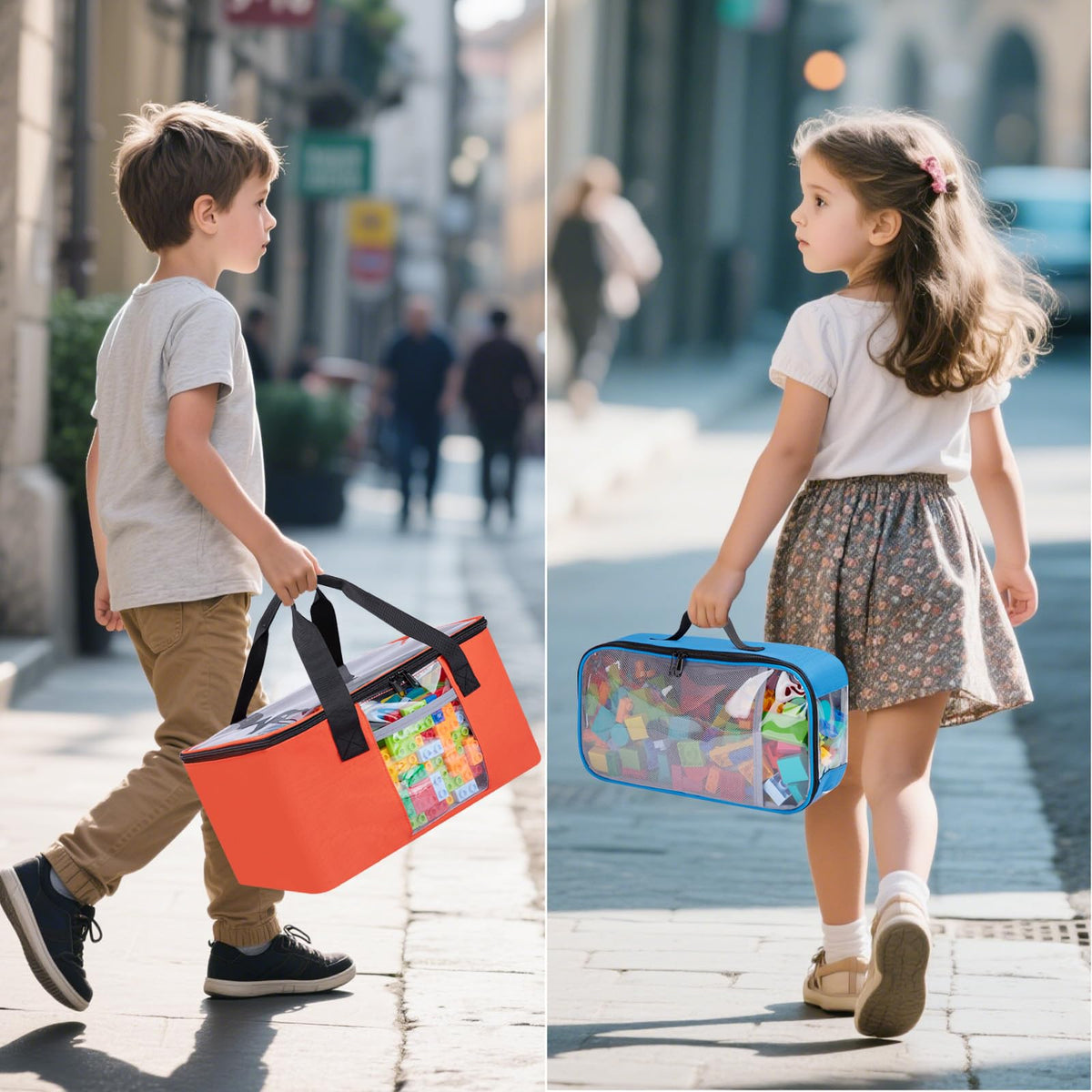 Wigojoy colorful toy bags help kids spot contents and reinforce sorting.