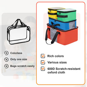 Wigojoy toy organizer bag with mesh pockets provides breathable storage and easy visibility.