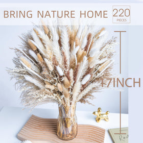 Wild Autumn dried pampas bouquet elevates centerpieces with natural fluff