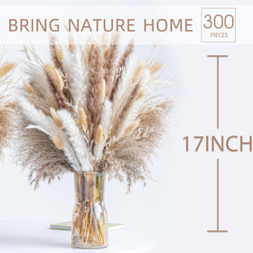 WILD AUTUMN pampas grass arrangement in vase adds natural texture