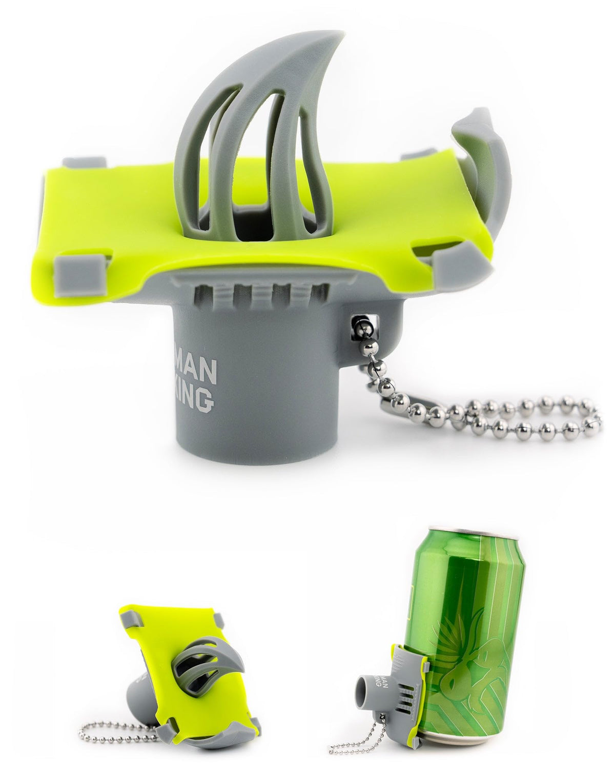 Wild Man Krak'in 2.0 in hand, portable gray-green design for easy on-the-go use.