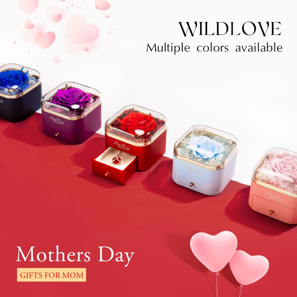 WILDLOVE natural preserved rose remains vibrant without maintenance