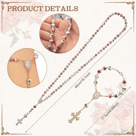 Willbond ceramic cross necklace with rose details for meaningful keepsakes.
