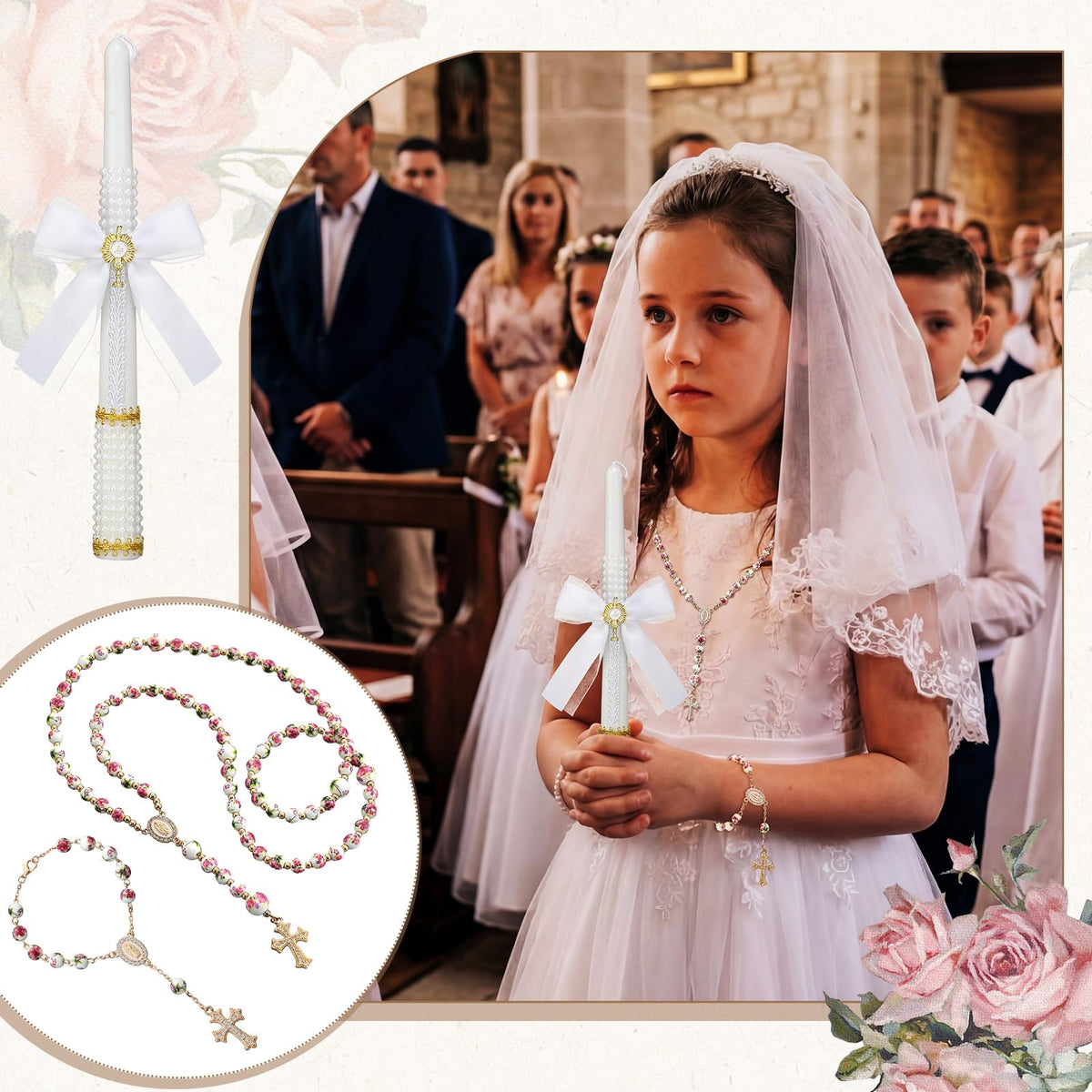 Willbond gift-ready packaging enhances presenting this Catholic celebration set.