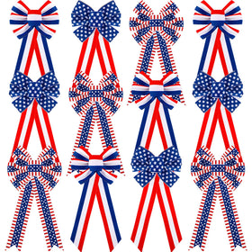 WillBond Independence Day bow with stars and stripes, perfect for porch or door decoration.