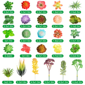 WILLBOND durable plastic succulent picks stay looking fresh year-round