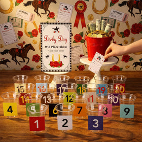 Willinglong metal bucket adds authentic derby vibe and sturdy prize presentation.