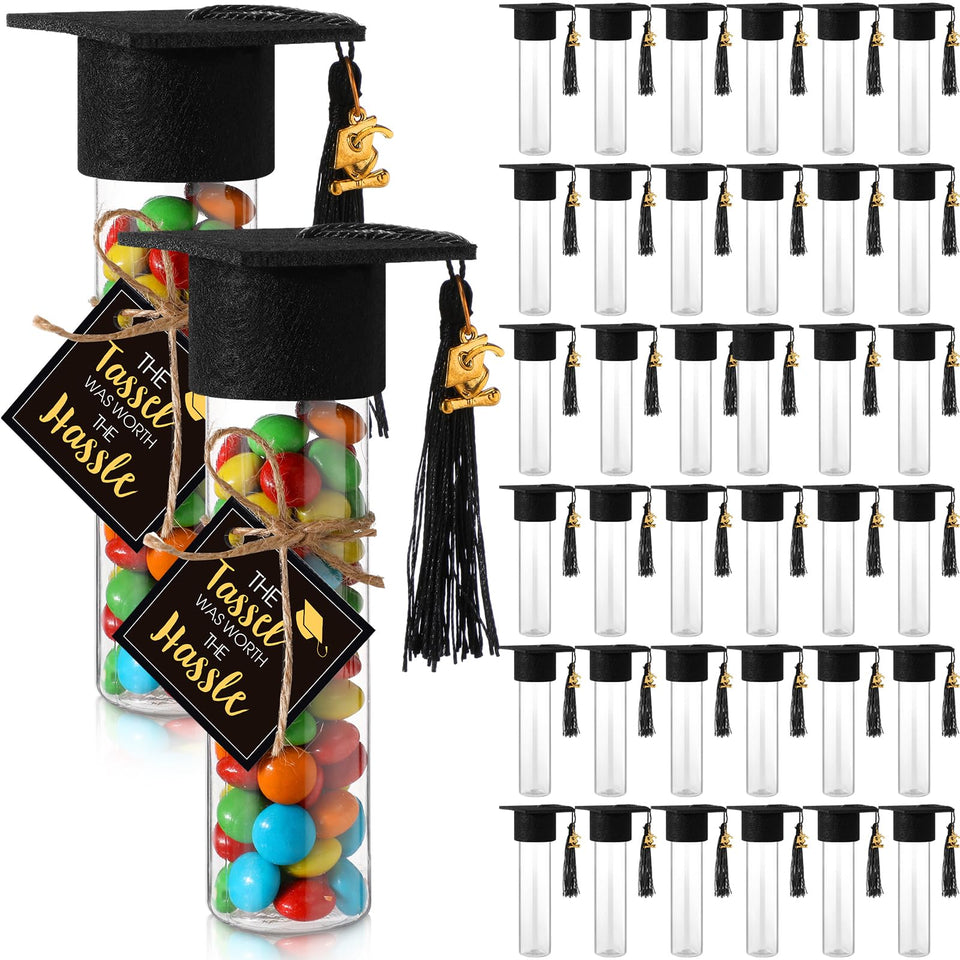 Willinglong graduation bottle topper set with caps for DIY party favors