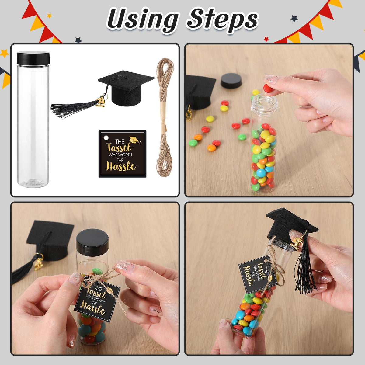 Willinglong graduation cap pendant and tassel accent for keepsake