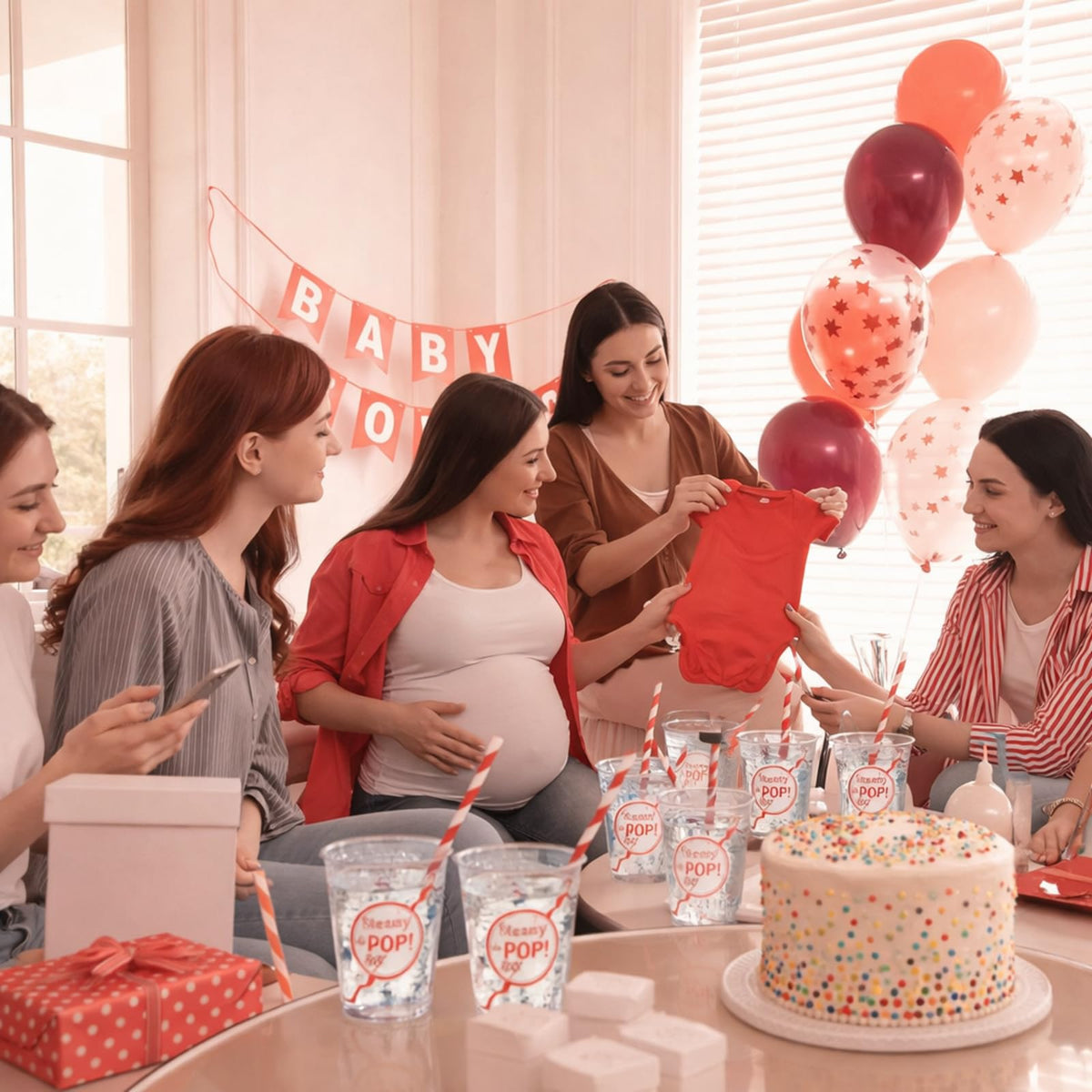 Willinglong pattern and color scheme suits gender reveal gatherings.