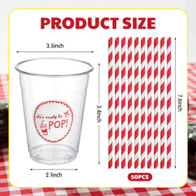 Willinglong She's Ready to Pop 50-pack cups, disposable party drinkware for events.
