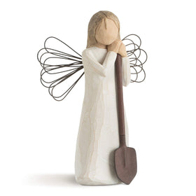 Willow Tree Angel of the Garden figurine in cream dress, ideal for gifting.