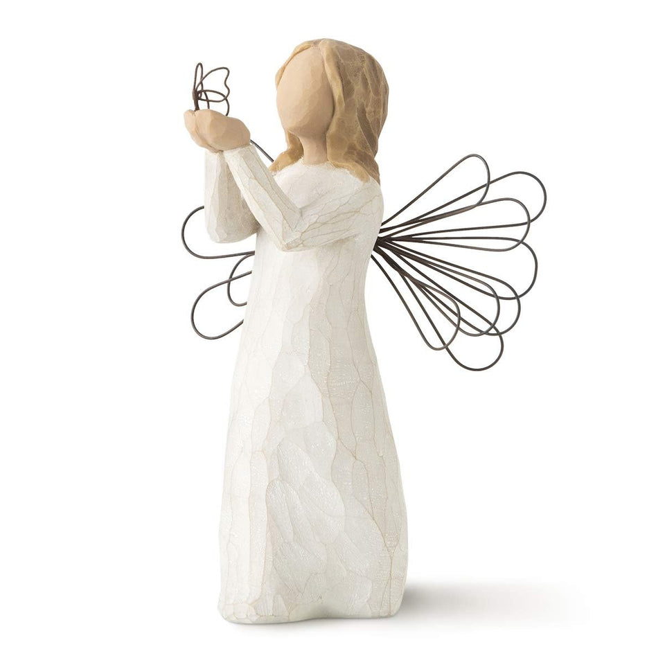 Willow Tree Angel of Freedom standing figure with wire wings for elegant display