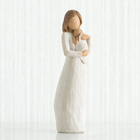 Willow Tree Angel of Mine holding infant; perfect for family keepsakes and display.