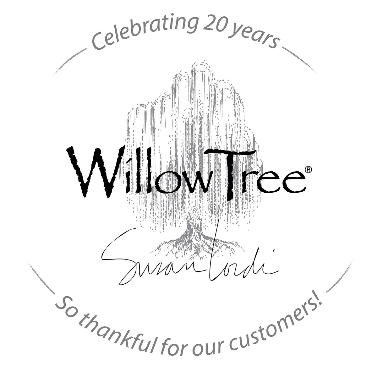 Willow Tree Comfort Box display-ready on shelf or mantel.