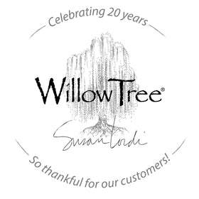 Willow Tree Comfort Box display-ready on shelf or mantel.