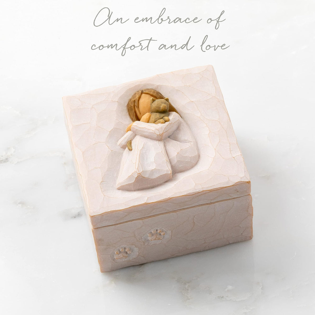 Willow Tree Comfort Box includes an enclosure card for sentiment and title.
