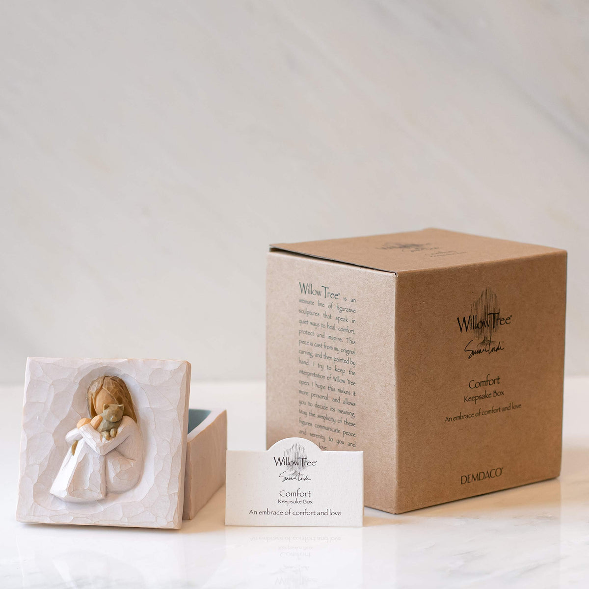 Willow Tree Comfort Box gift-ready packaging for gifting.